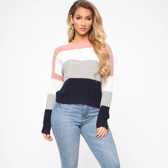 Color Block Knit Sweater - Picture 2 of 6